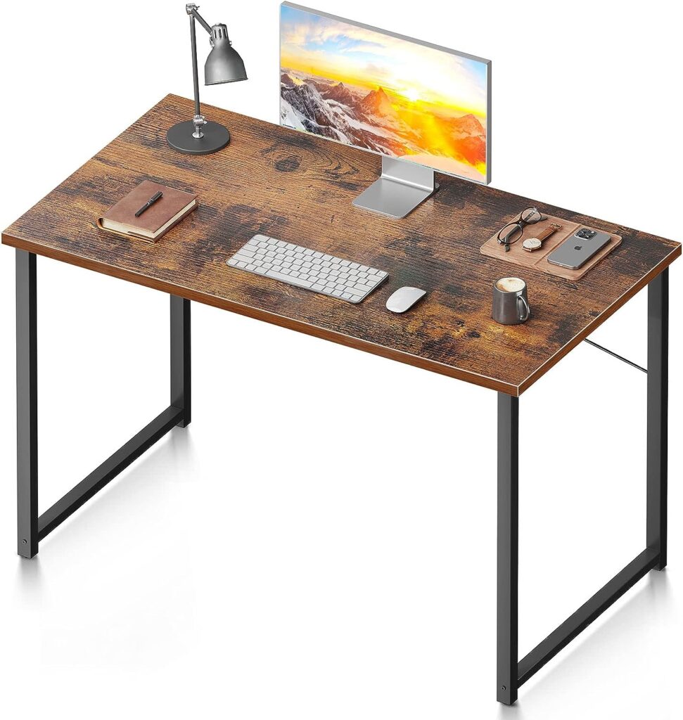 Coleshome 40 Inch Computer Desk, Modern Simple Style Desk for Home Office, Study Student Writing Desk, Vintage