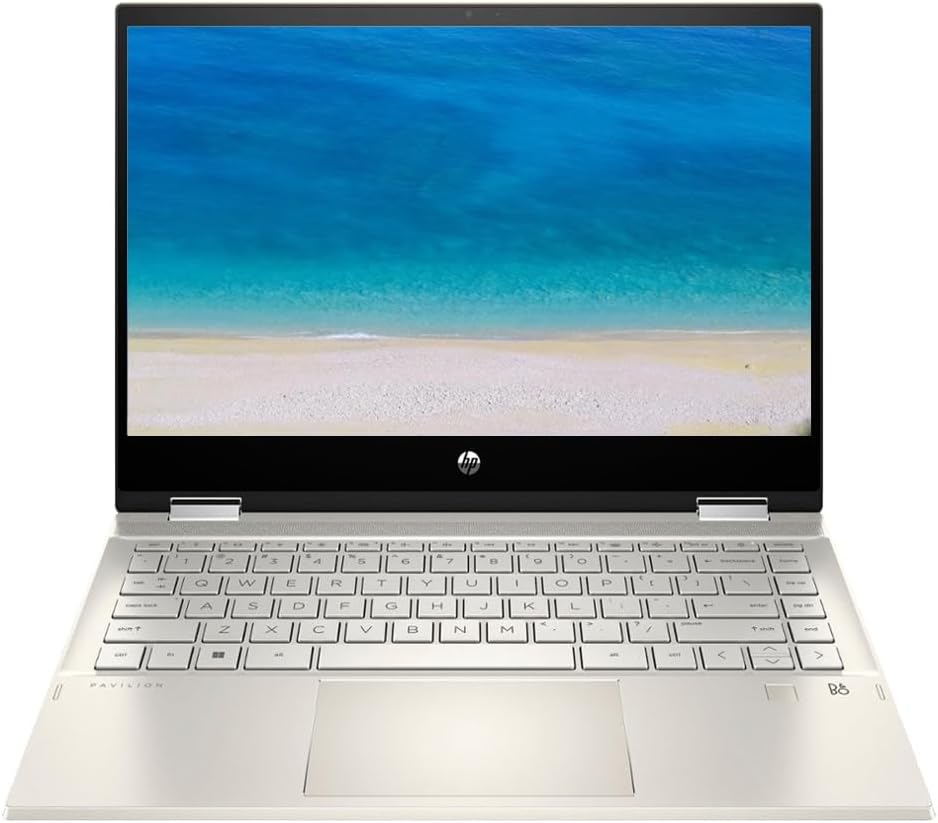 HP Pavilion X360 2-in-1 14 FHD IPS Touch-Screen Laptop Computer, Intel 11th Generation Core i5-1135G7, 8GB Memory, 256GB NVMe SSD, Intel Iris Xe Graphics, Windows 11 Home, Warm Gold - 14-dw1013dx