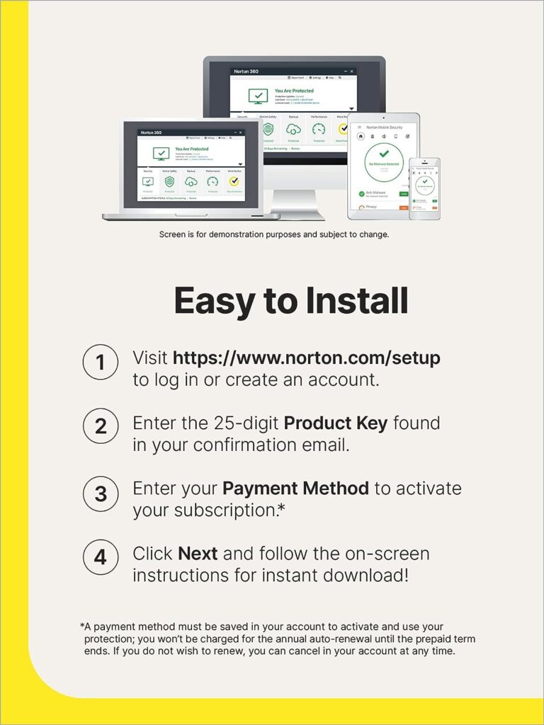 Norton 360 Premium 2023, Antivirus software for 10 Devices with Auto Renewal - Includes VPN, PC Cloud Backup Dark Web Monitoring [Download]