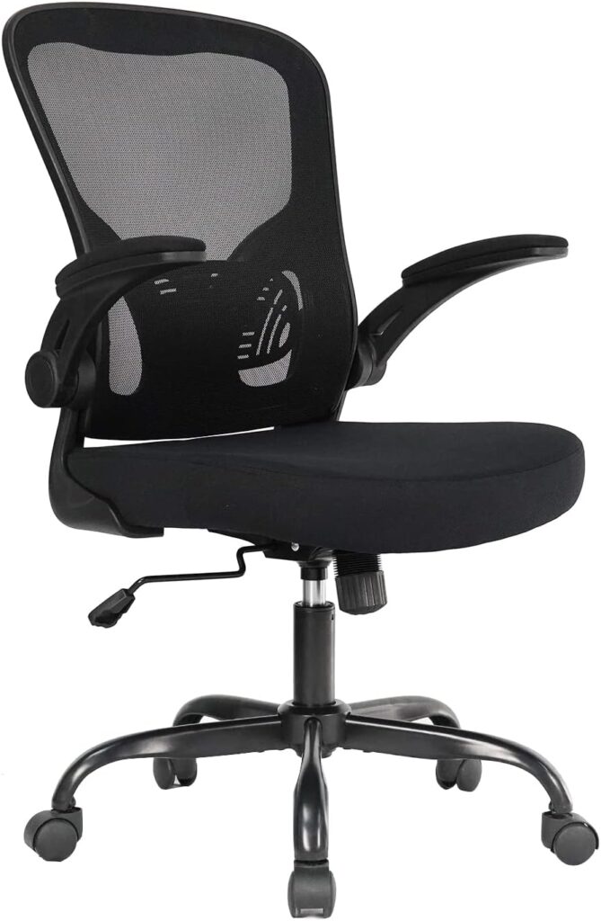 HOUSENLuxury Ergonomic Office Chair,Adjustable Height/Tilt Computer Desk Chair with Lumbar Support Adjustable Armrest, 360-Degree Swivel Home Office Chair, Easy to Insta,Black