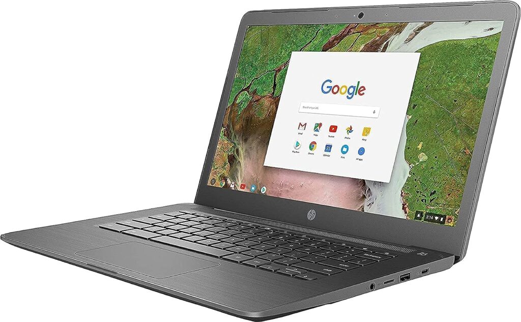 HP Chromebook 14 G5, Intel Celeron N3350, 4GB RAM, 16GB SSD (3NU63UT#ABA) (Renewed)