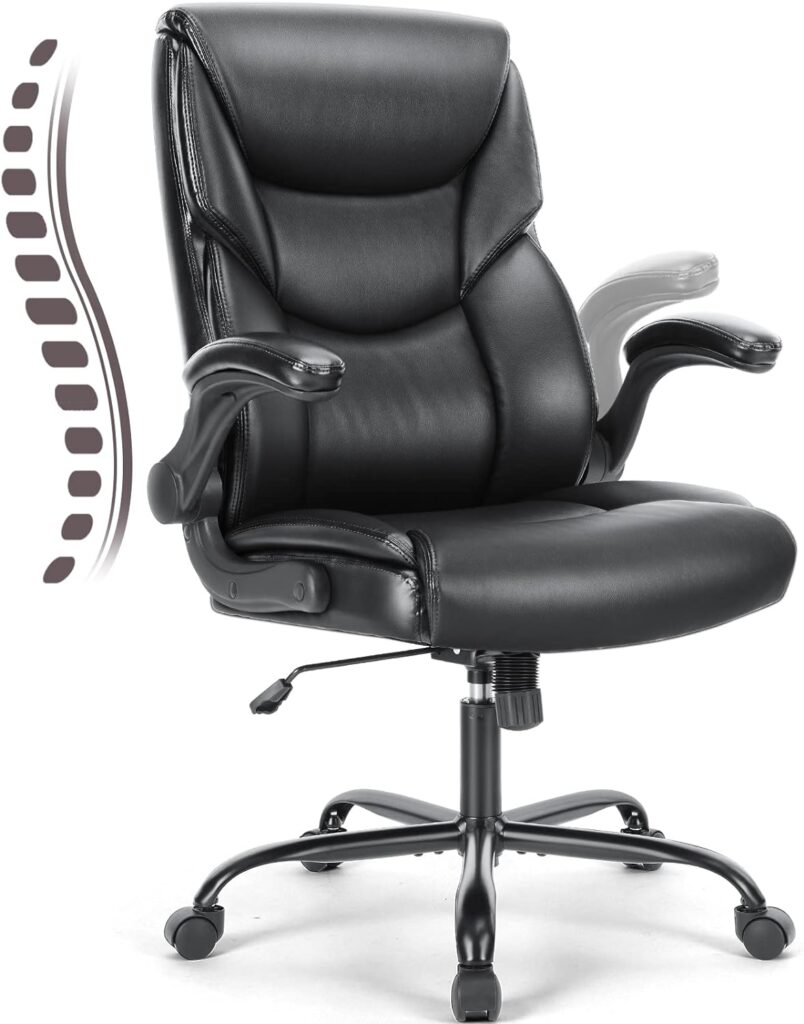 JHK Ergonomic Adjustable Computer Desk Black Office Chair