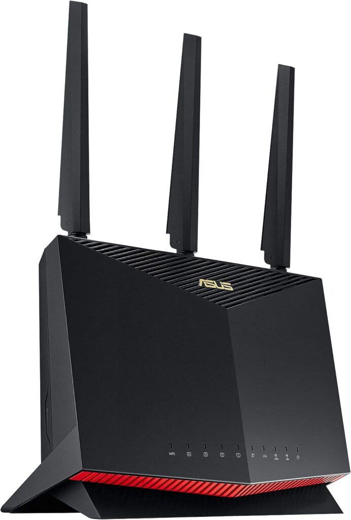 ASUS RT-AX86U Pro (AX5700) Dual Band WiFi 6 Extendable Gaming Router, 2.5G Port, Mobile Game Mode, Port Forwarding, Subscription-Free Network Security, VPN, AiMesh Compatible