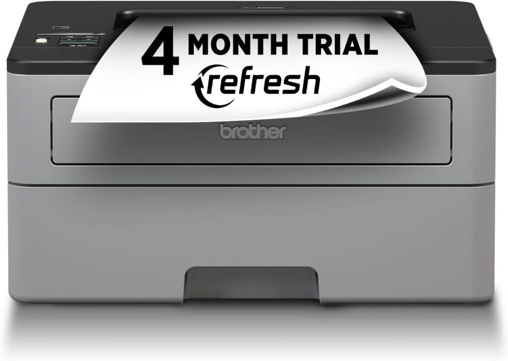 Brother Compact Monochrome Laser Printer, HL-L2350DW, Wireless Printing, Duplex Two-Sided Printing, Includes 4 Month Refresh Subscription Trial and Amazon Dash Replenishment Ready